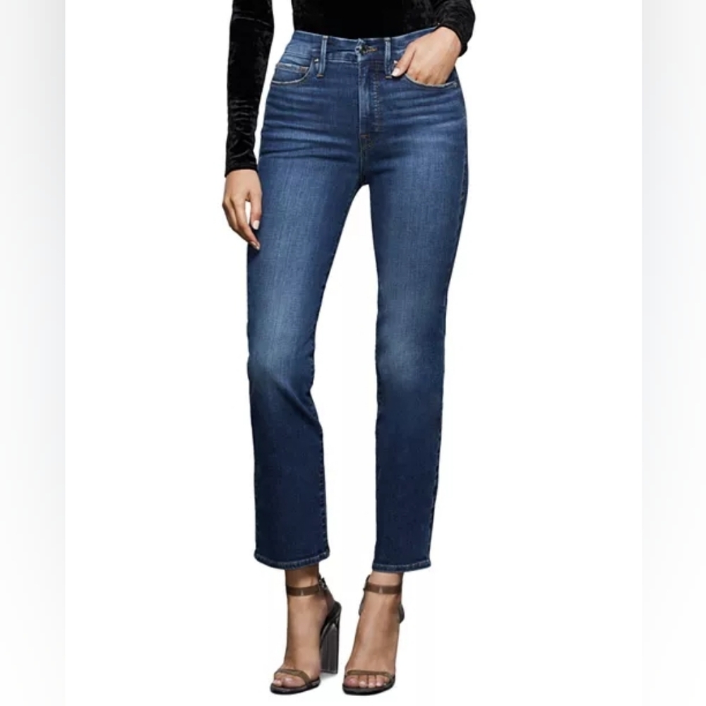 GOOD AMERICAN Good Straight Jeans In Blue 358 Size 6